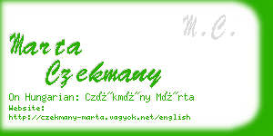 marta czekmany business card